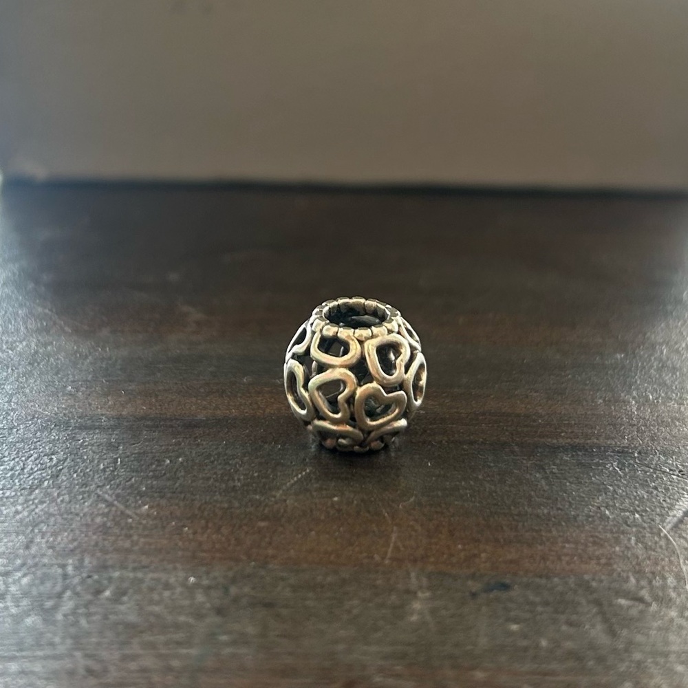 Pandora Sterling Silver “Hearts All Over” Bracelet Charm - Picture 3 of 3